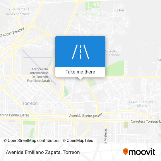 Mapa de Avenida Emiliano Zapata