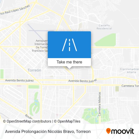 Avenida Prolongación Nicolás Bravo map