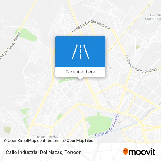 Mapa de Calle Industrial Del Nazas