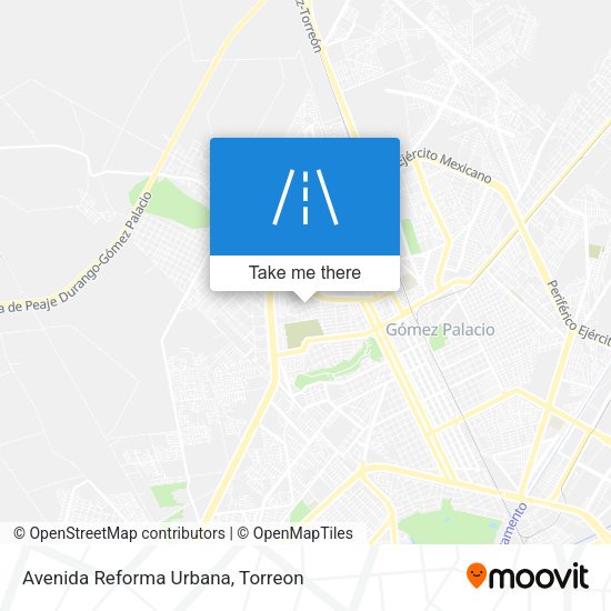 Avenida Reforma Urbana map