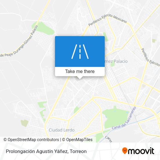 Prolongación Agustín Yáñez map