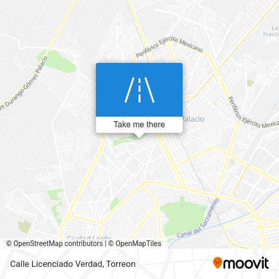 Mapa de Calle Licenciado Verdad