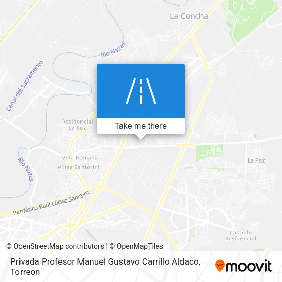 Mapa de Privada Profesor Manuel Gustavo Carrillo Aldaco