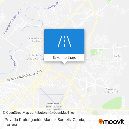 Privada Prolongación Manuel Sanfeliz García map