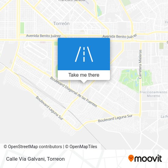 Mapa de Calle Vía Galvani