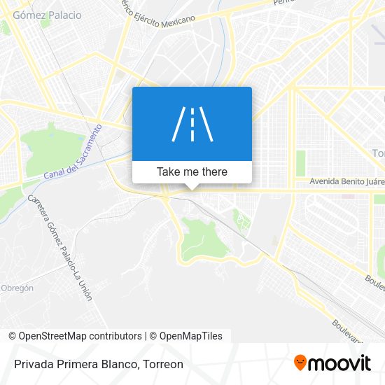 Mapa de Privada Primera Blanco
