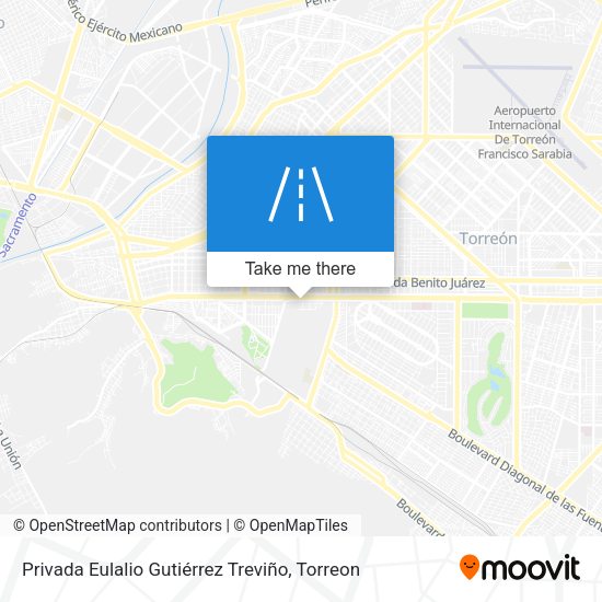 Mapa de Privada Eulalio Gutiérrez Treviño
