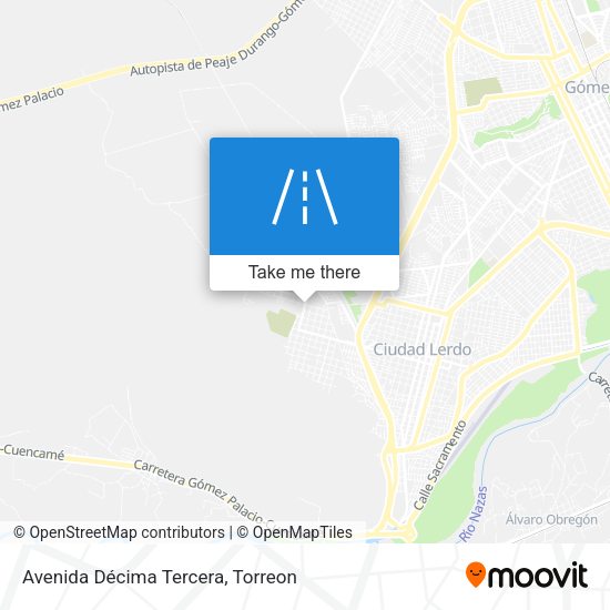 Avenida Décima Tercera map