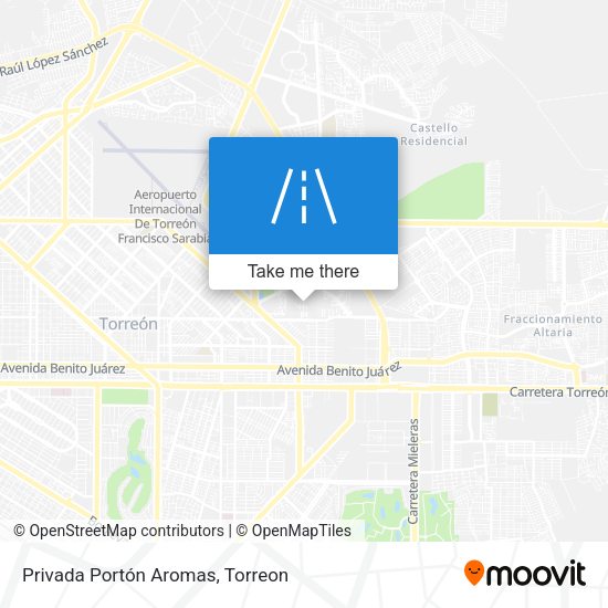 Privada Portón Aromas map