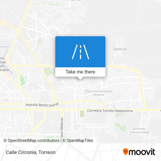 Mapa de Calle Circonia
