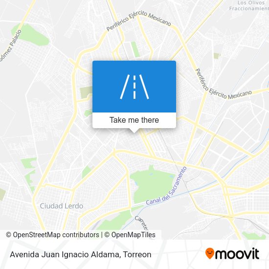 Avenida Juan Ignacio Aldama map