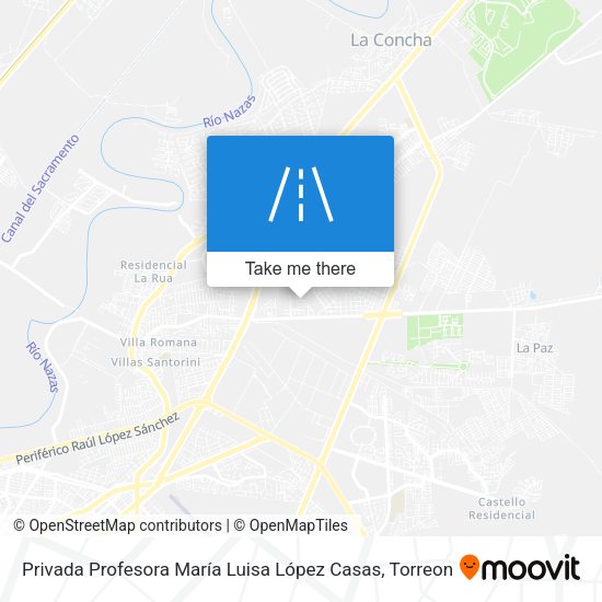 Mapa de Privada Profesora María Luisa López Casas