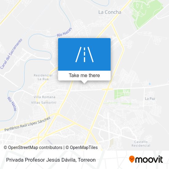 Mapa de Privada Profesor Jesús Dávila