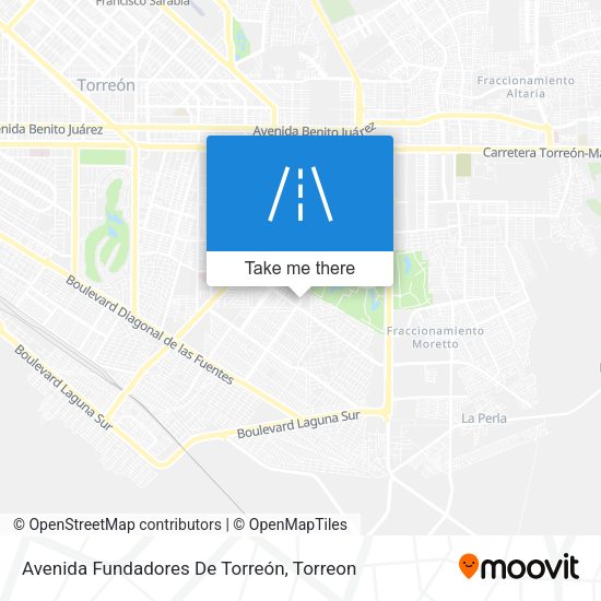 Avenida Fundadores De Torreón map