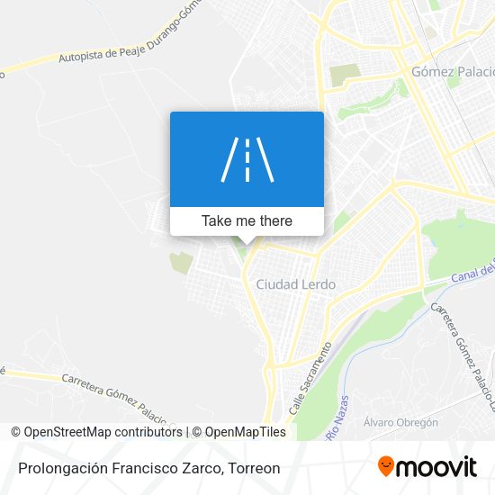 Prolongación Francisco Zarco map