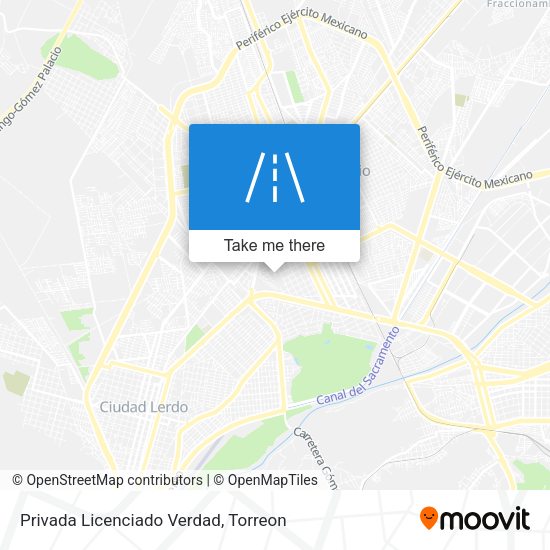 Privada Licenciado Verdad map