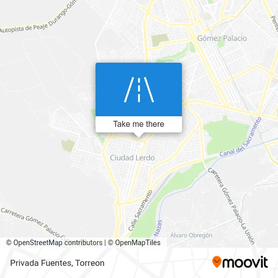Privada Fuentes map
