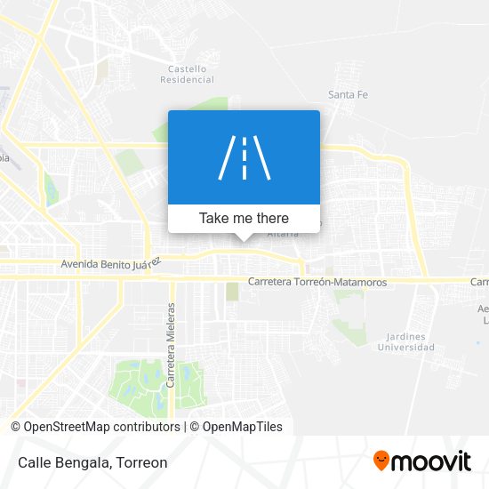 Mapa de Calle Bengala