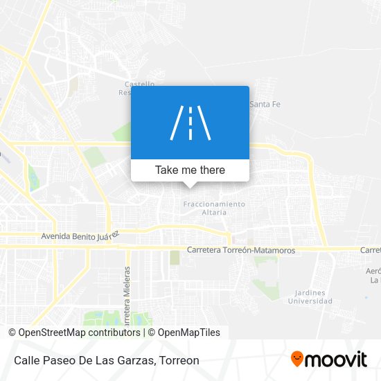 Mapa de Calle Paseo De Las Garzas