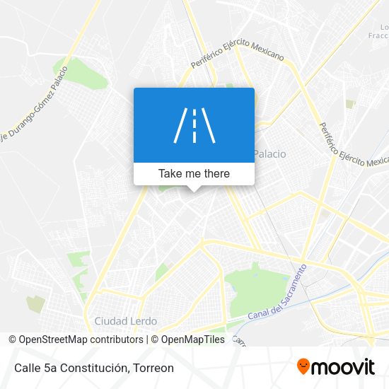 Calle 5a Constitución map
