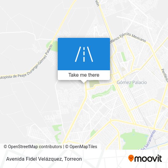Mapa de Avenida Fidel Velázquez