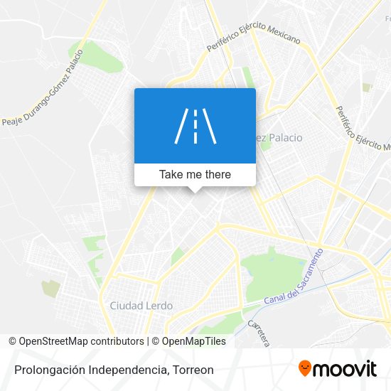 Prolongación Independencia map