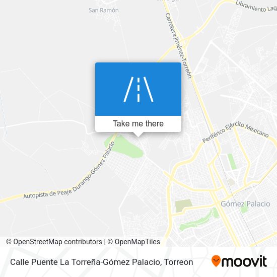 Calle Puente La Torreña-Gómez Palacio map