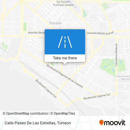 Mapa de Calle Paseo De Las Estrellas