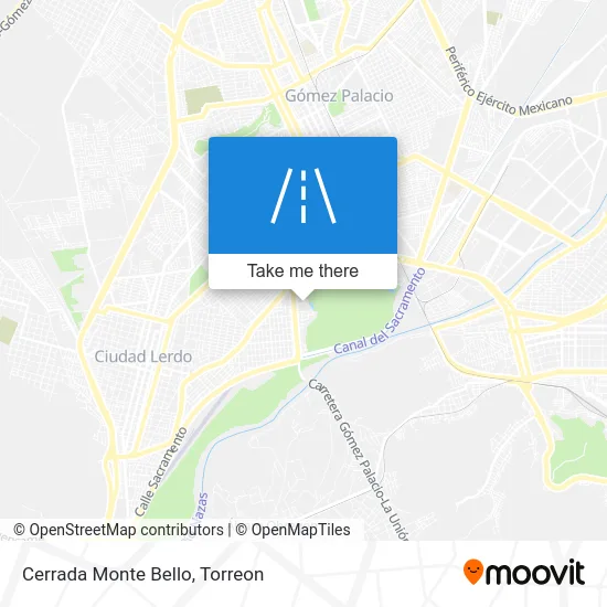 Cerrada Monte Bello map