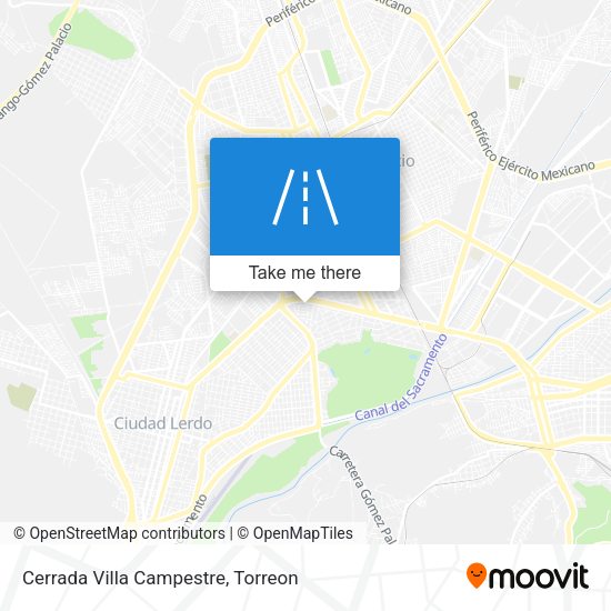 Mapa de Cerrada Villa Campestre