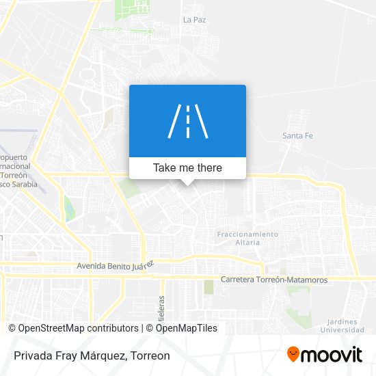Privada Fray Márquez map