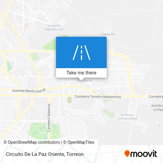 Circuito De La Paz Oriente map