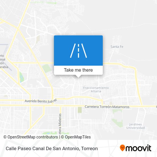 Calle Paseo Canal De San Antonio map