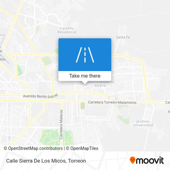 Mapa de Calle Sierra De Los Micos