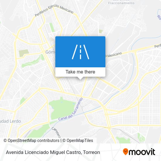 Avenida Licenciado Miguel Castro map
