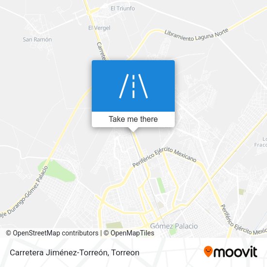 Mapa de Carretera Jiménez-Torreón