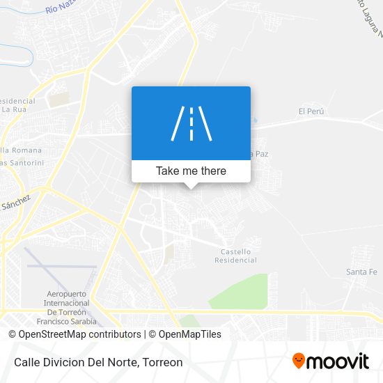 Mapa de Calle Divicion Del Norte