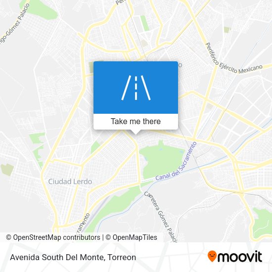 Avenida South Del Monte map