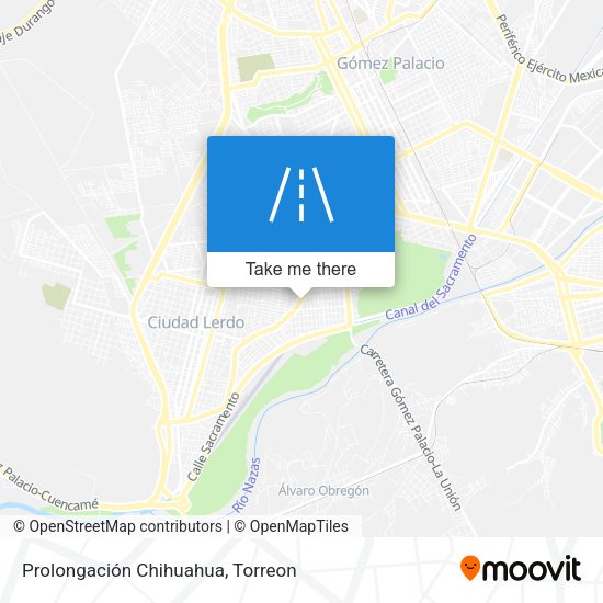 Prolongación Chihuahua map