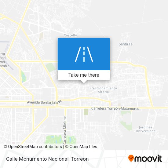 Calle Monumento Nacional map
