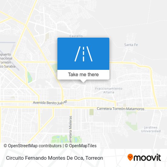 Mapa de Circuito Fernando Montes De Oca