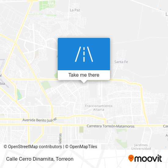 Calle Cerro Dinamita map