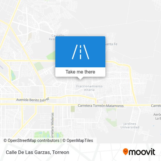 Mapa de Calle De Las Garzas