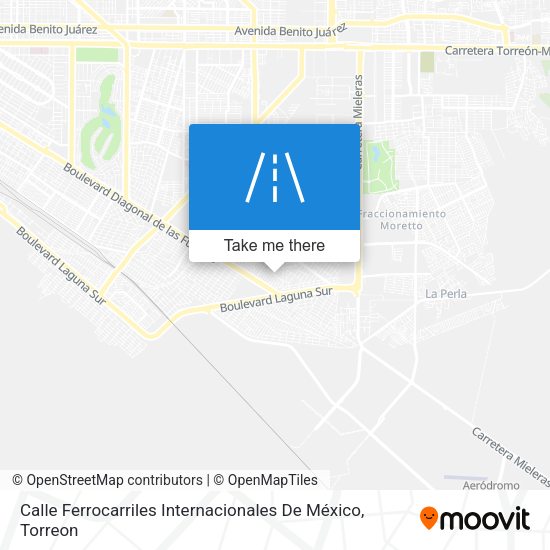 Calle Ferrocarriles Internacionales De México map