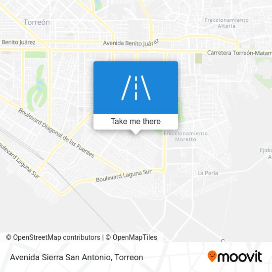 Avenida Sierra San Antonio map
