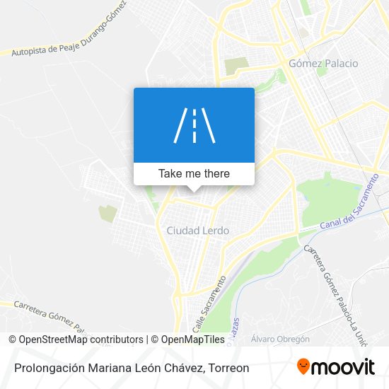 Prolongación Mariana León Chávez map