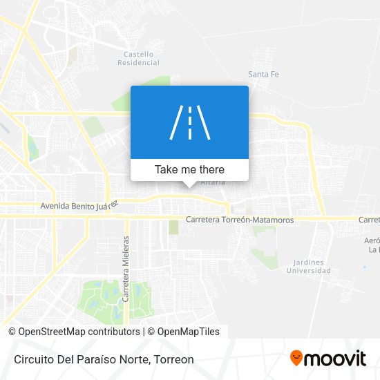 Circuito Del Paraíso Norte map
