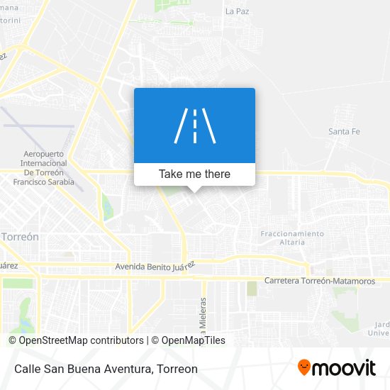 Calle San Buena Aventura map