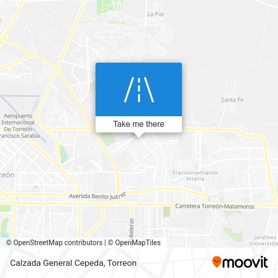 Mapa de Calzada General Cepeda
