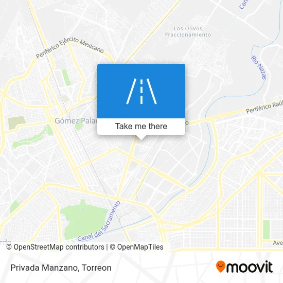 Privada Manzano map